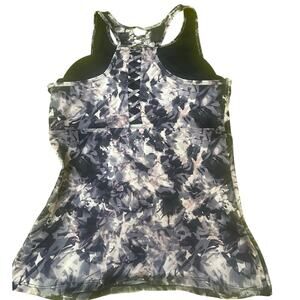 Gaiam Yoga Tank Top Built In Bra Criss Cross Back Workout Athletic Size L